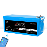24V 100Ah/200Ah LiFePo4 Deep Cycle Lithium Battery Bluetooth / Self-Heating / IP65