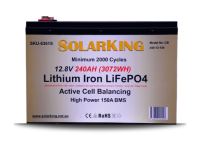 12.8V 240AH Solarking Lithium Iron Battery Metal Case CB-240-12-150