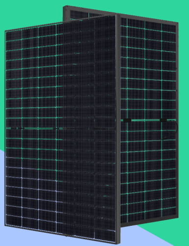 Black Transparent Glass-Glass 475W